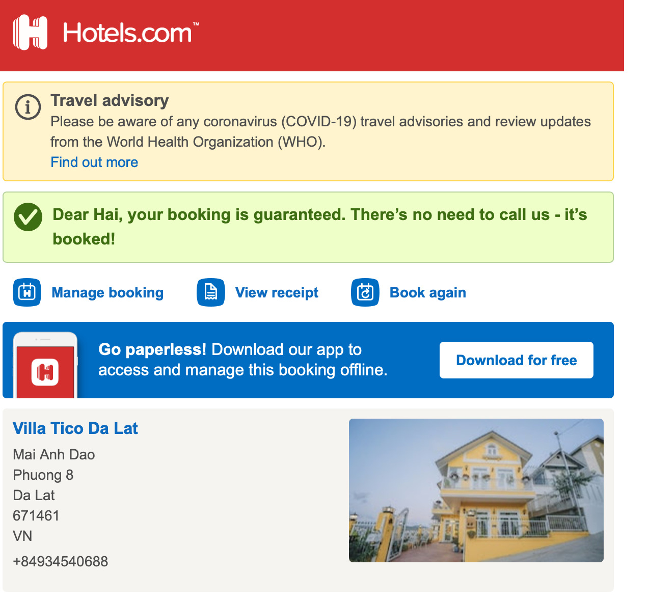 Tico Travel Cảnh báo lừa đảo khi thanh toán đặt villa biệt thự trên mạng