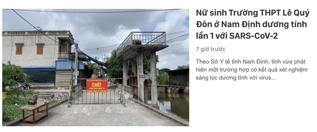 Xuất Hiện ca SARS-CoV-2 đầu tiên tại Nam Định
