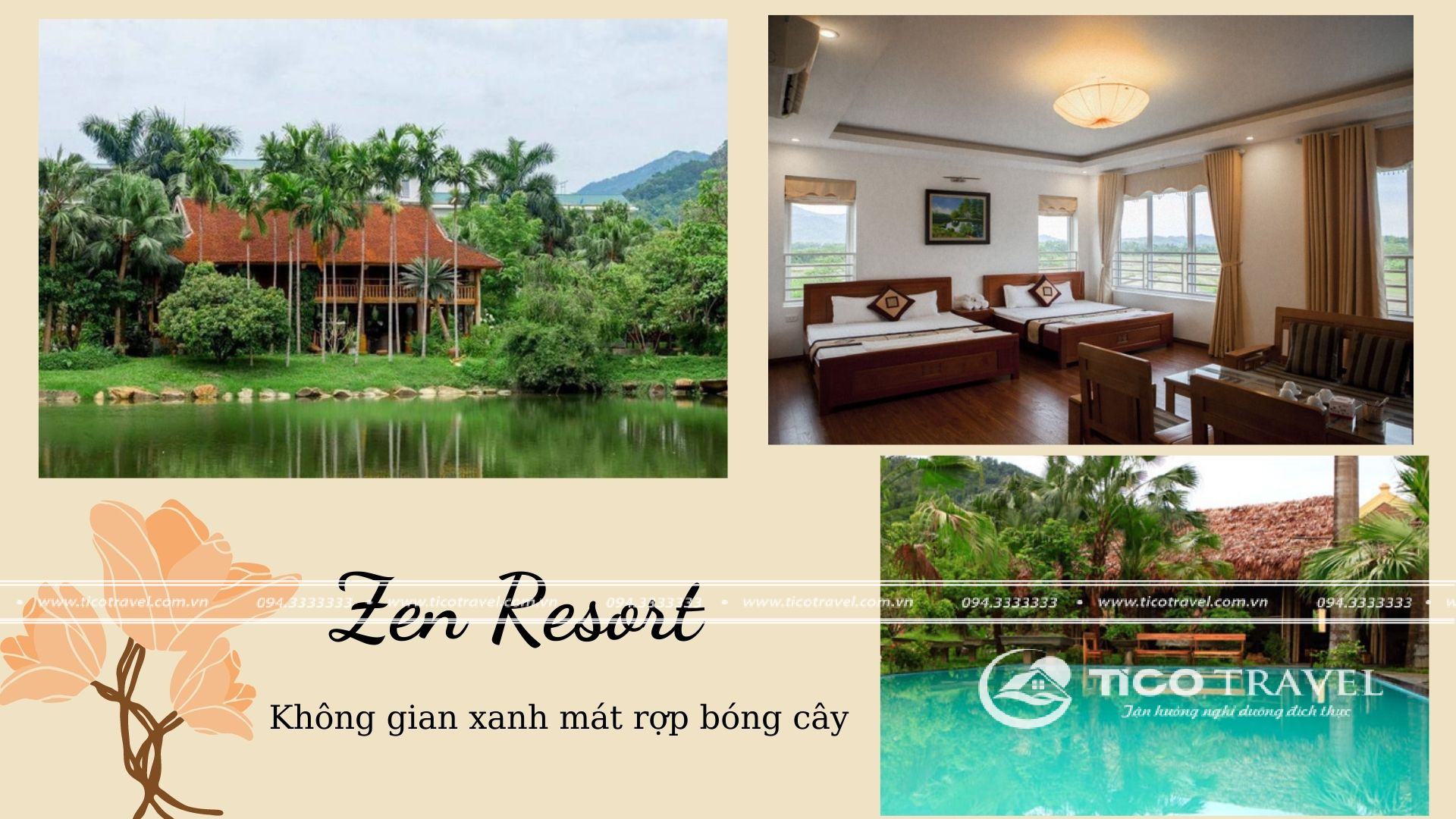 Ảnh chụp toàn cảnh tại Zen Resort Ba Vì