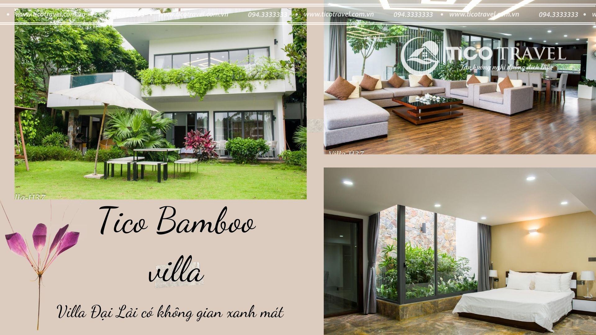 ảnh chụp bamboo villa flamingo đại lải