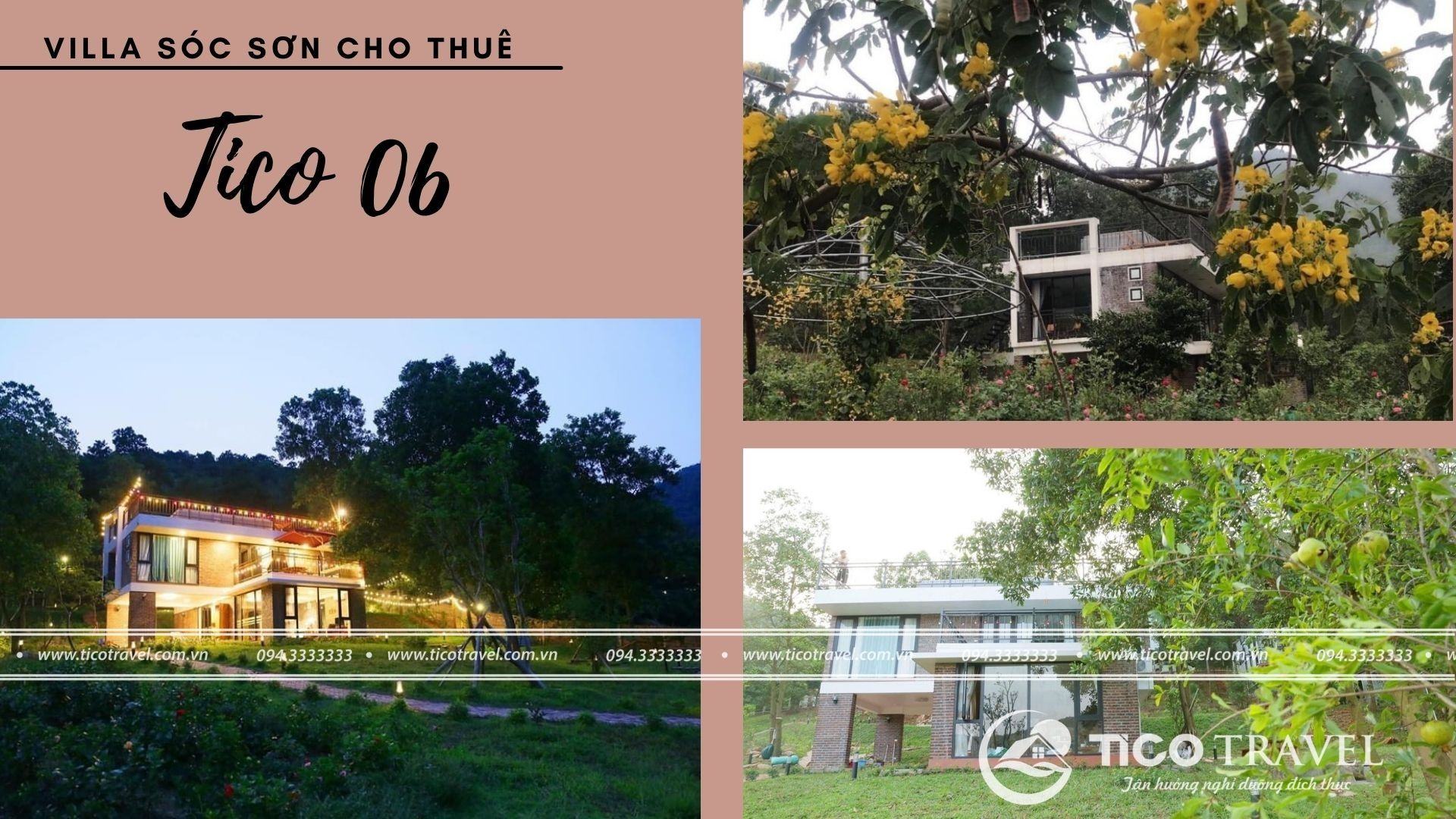 Ảnh chụp Villa nghỉ dưỡng Sóc Sơn Tico 06 giữa đồi hoa