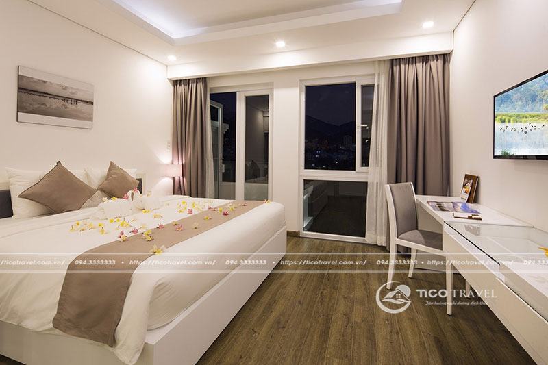 Phòng nghỉ tại Cham Oasis Nha Trang Resort