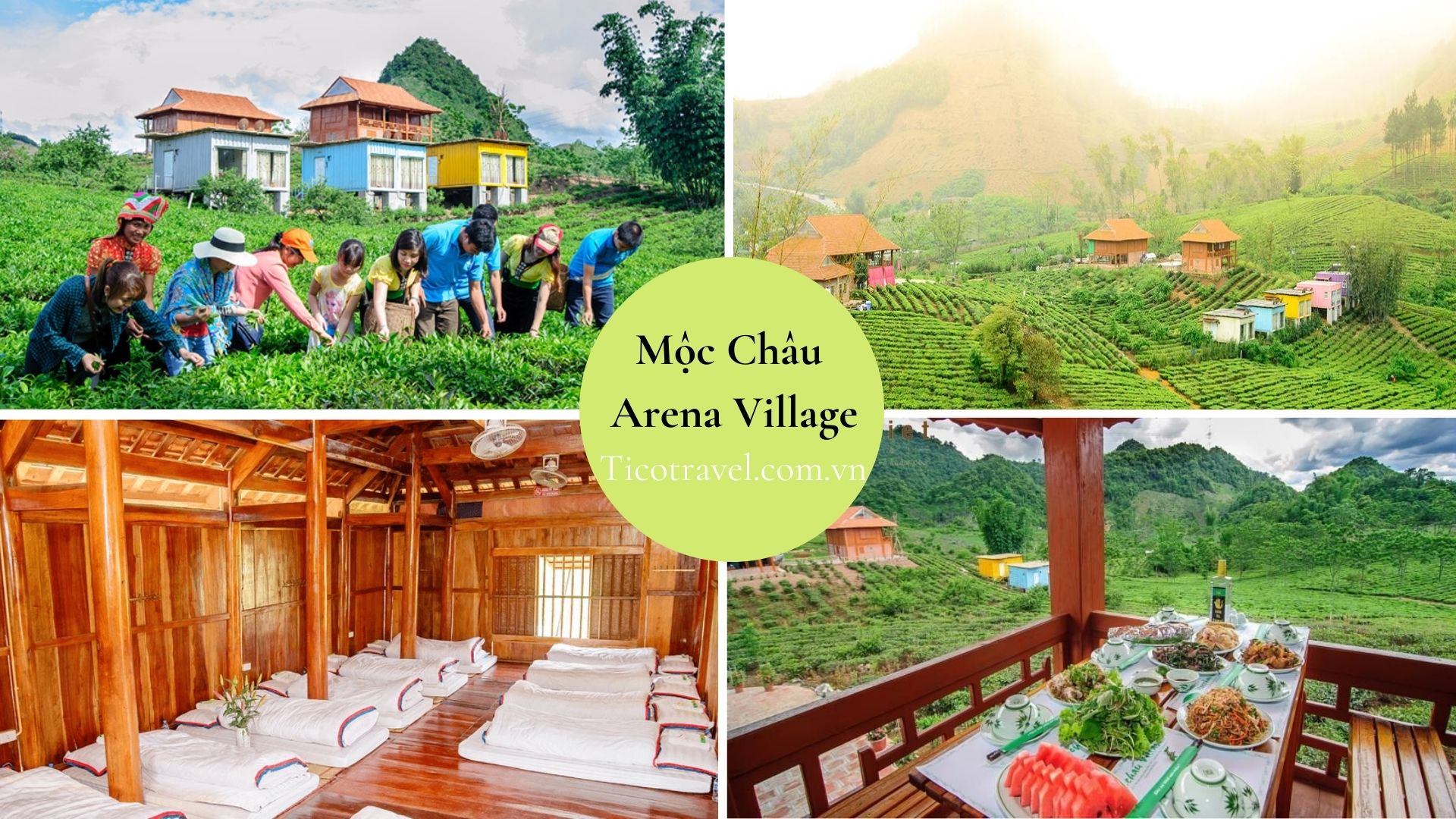 Mộc Châu Arena Village Top 10 resort Mộc Châu giá rẻ view núi rừng thơ mộng không thể bỏ lỡ