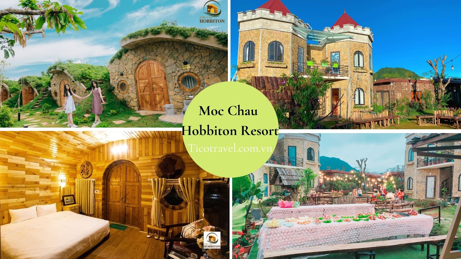 Moc Chau Hobbiton Resort Top 10 resort Mộc Châu giá rẻ view núi rừng thơ mộng không thể bỏ lỡ