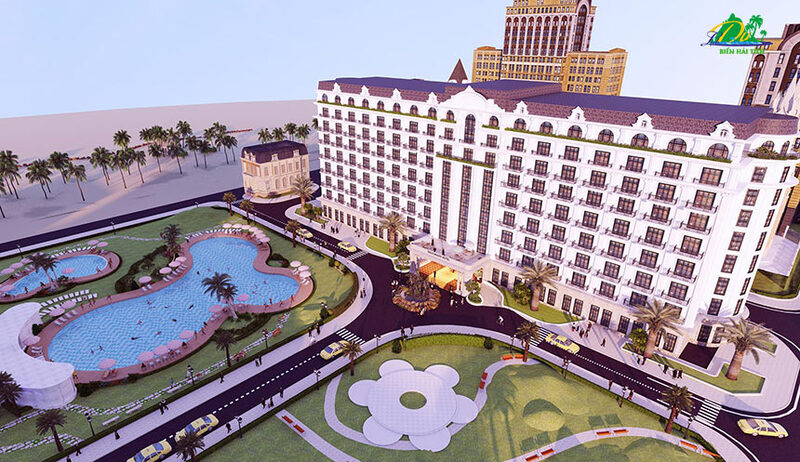 Paracel Hải Tiến Resort là khu khách sạn nghỉ dưỡng 4 sao được thiết kế lối Tân cổ điển tinh tế, chủ đạo bên ngoài là sắc trắng mang nét hài hòa sang trọng.