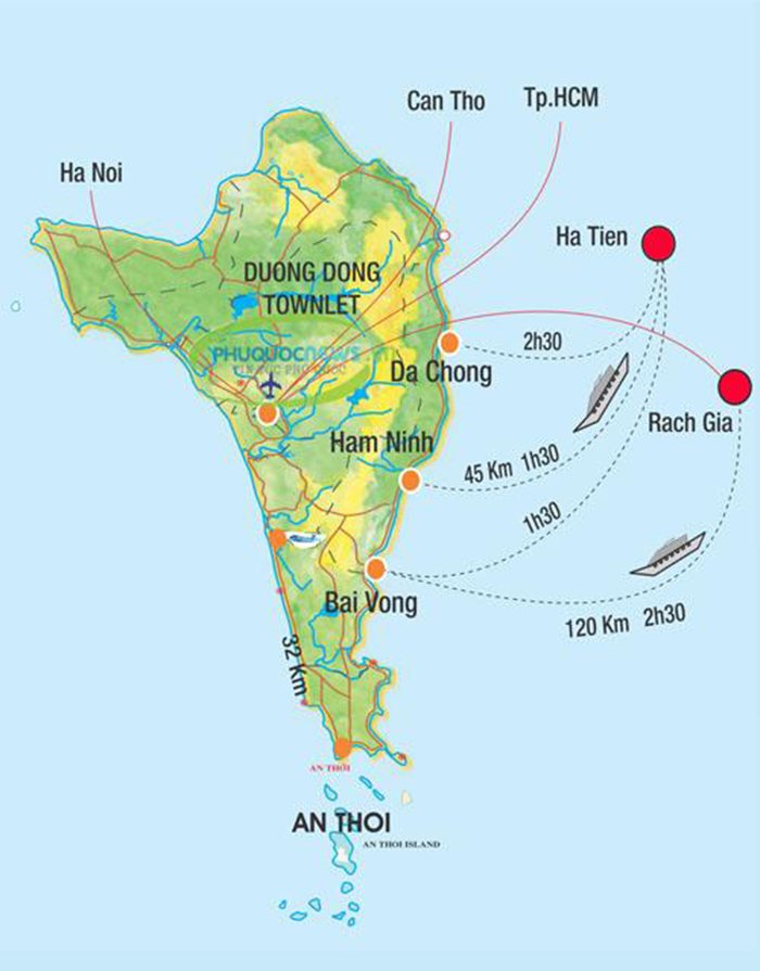 Bản đồ Phú Quốc - Giúp bạn du lịch Phú Quốc dễ dàng