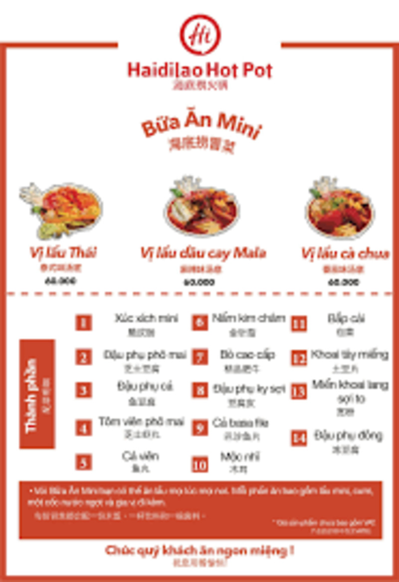 Review các nhà hàng buffet lẩu Haidilao Việt Nam