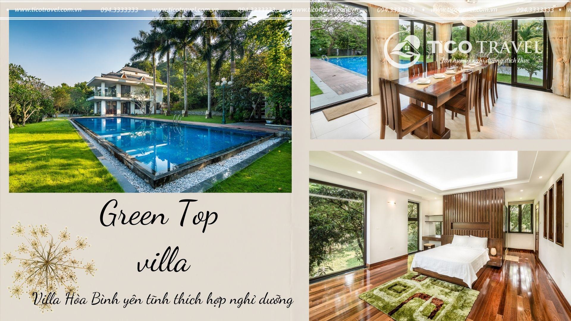 Tico Green Top - villa quanh Hà Nội giá rẻ view rừng thông