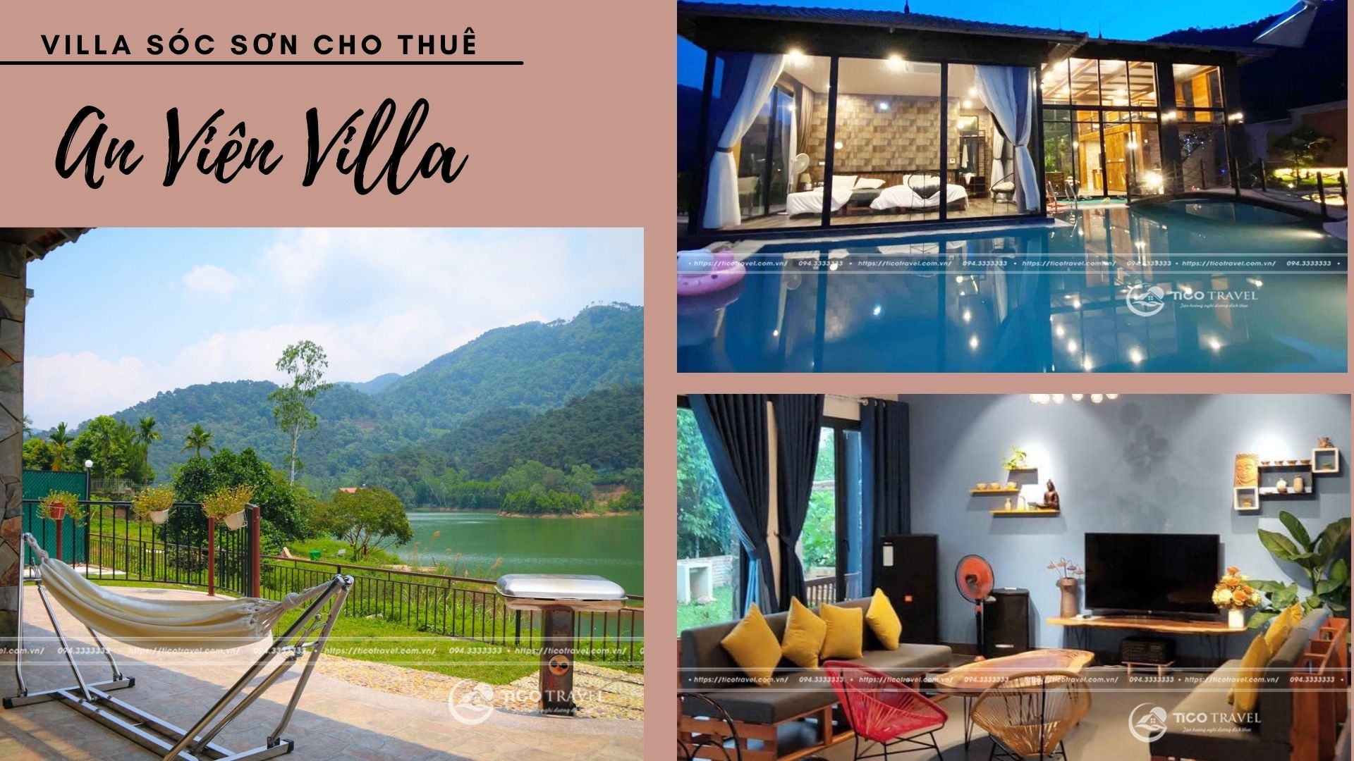 An Viên Villa - Villa Sóc Sơn chuẩn 4 sao quốc tế bên hồ Đồng Đò