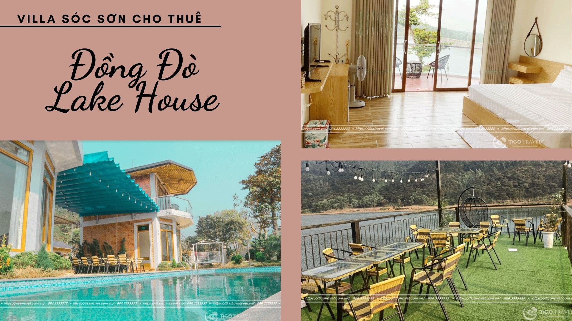 Đồng Đò Lake House - Villa Sóc Sơn giá rẻ view trực diện hồ Đồng Đò