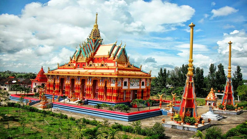 Chùa Ghôsitaram: Khám phá kiến trúc Khmer đầy mê hoặc 