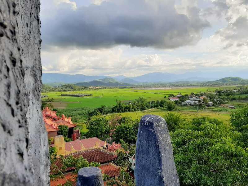 Từ trên cao, chùa Đất Sét hiện ra với vẻ đẹp ấn tượng