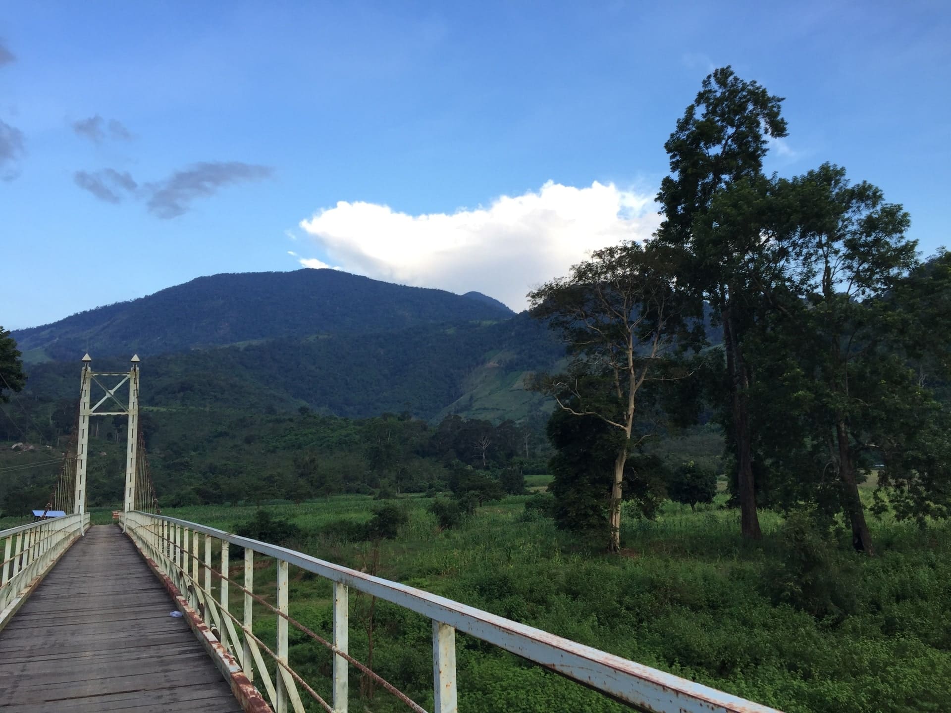 Cầu treo nối các tuyến đường đến vườn quốc gia